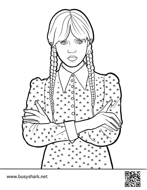 ausmalbilder wednesday addams|Wednesday Coloring Pages: 20 New Images To Print。